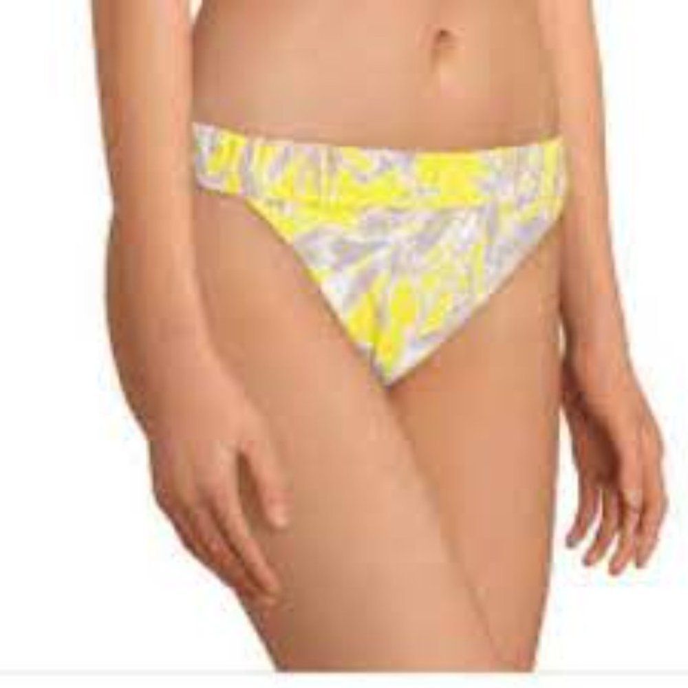 Sunny Yellow Gianni Bini Primary Paradise Waistband Bikini Bottom Vacation NWT L